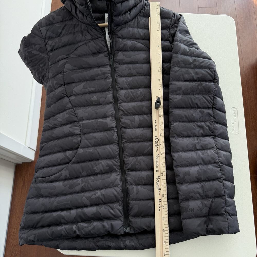 Lululemon Pack It Down Jacket Mens 8 Black Gray Camo Incognito Packable W Hood - Picture 12 of 13